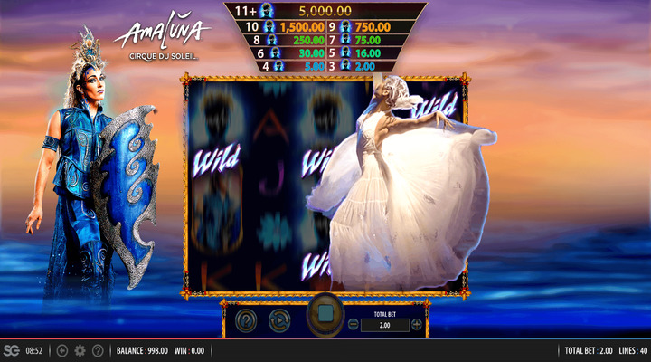 Cirque du Soleil Amaluna slot screenshot